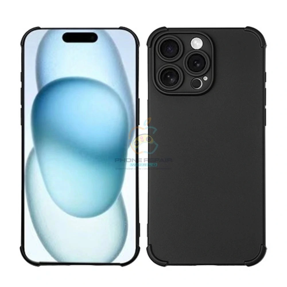 iphone 13 pro mat zwarte anti shock case hoesje 1