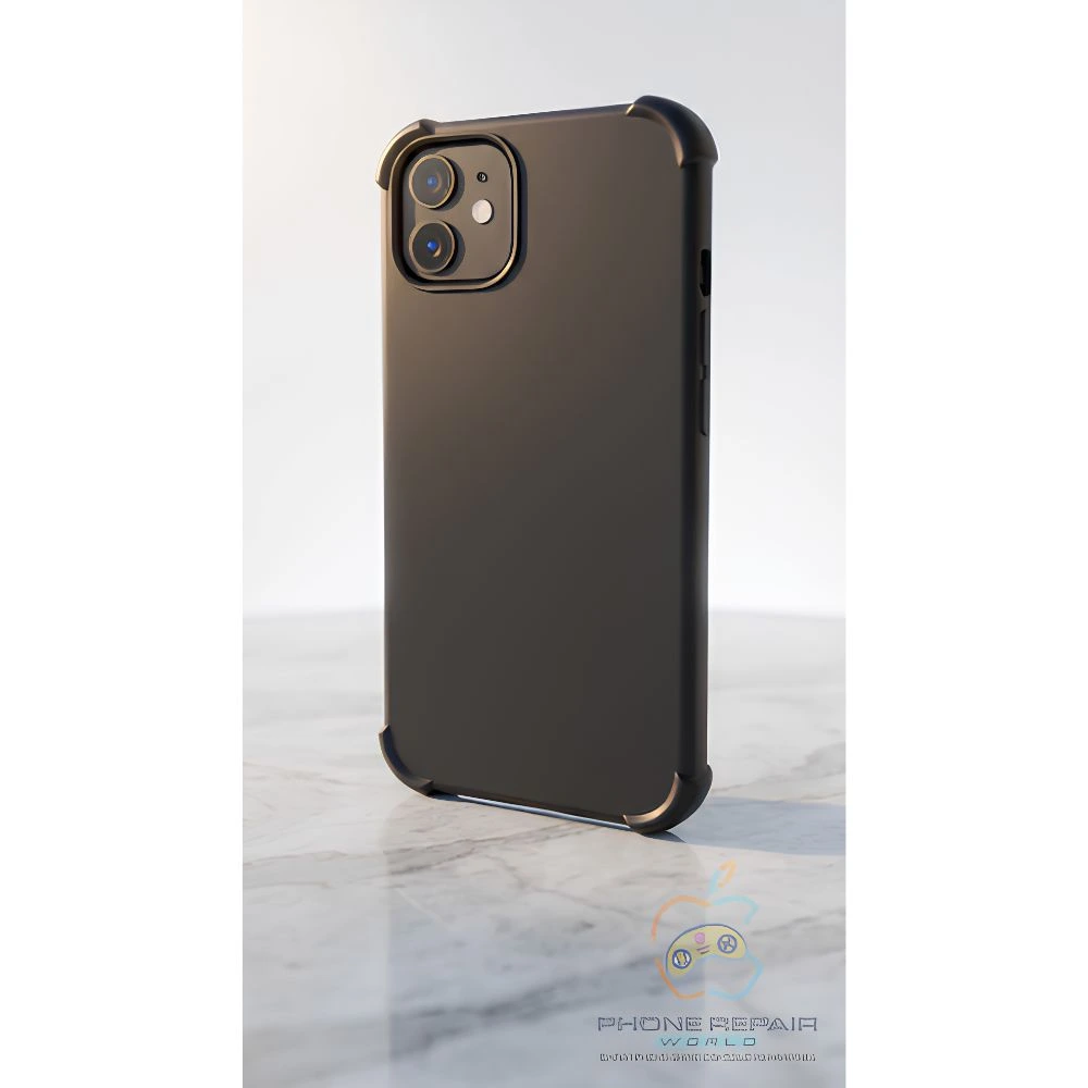 iphone 14 plus mat zwarte anti shock case hoesje 1