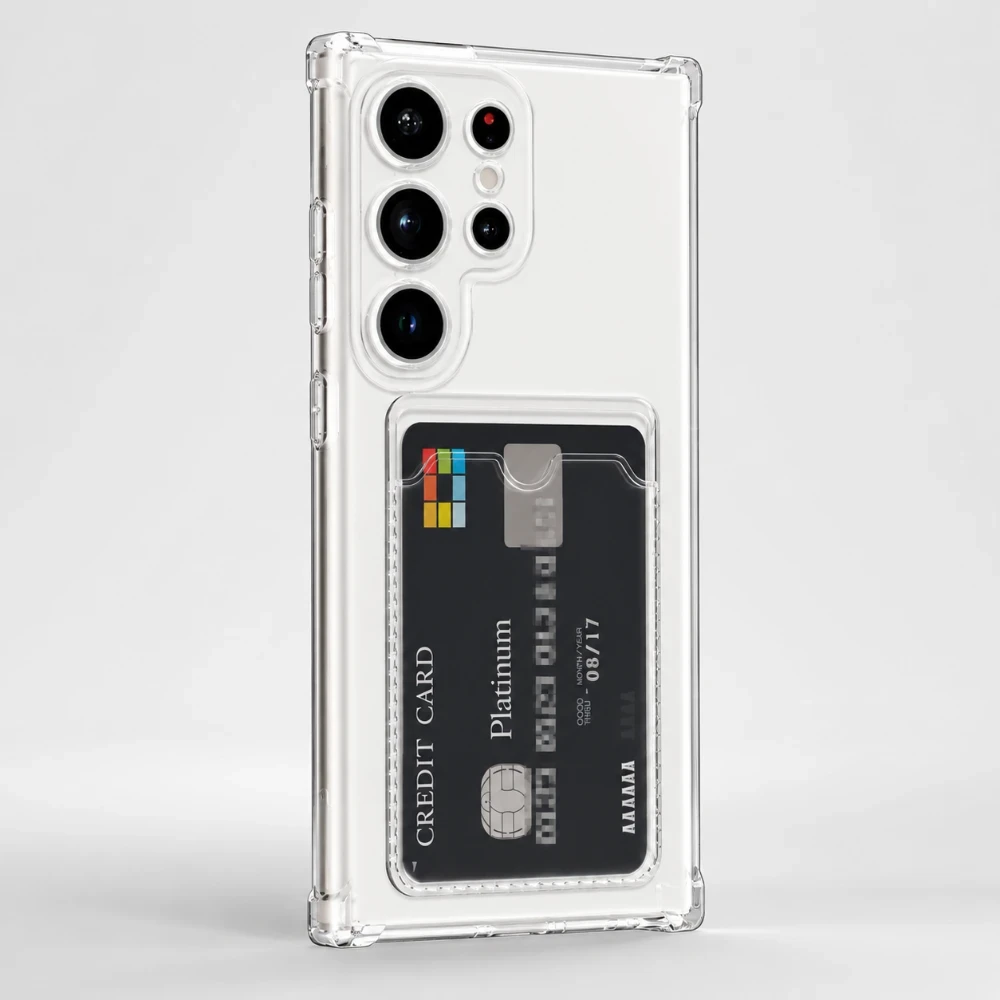 Anti-Shock Hoesje met pasjeshouder voor Samsung Galaxy S24 Ultra
