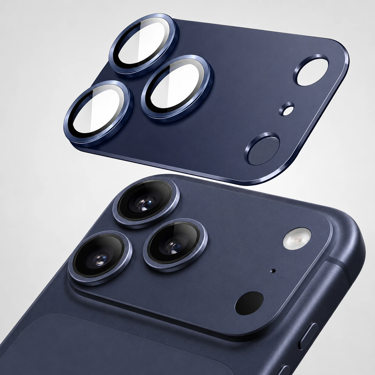 Camera Lens Protector voor iPhone 17 Pro Max – Gehard Glas Camerabescherming Blauw