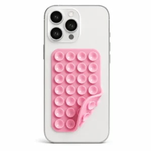 Dubbelzijdige Telefoon Zuignap Sticker met 48 Zuignappen – Herbruikbaar – Roze 1