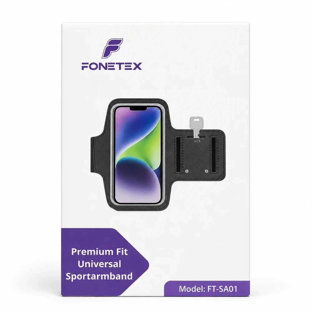 FoneTex Premium Fit Universele Sportarmband met Sleutelvak – FT-SA01