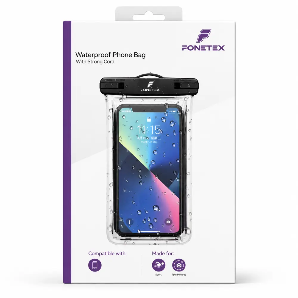 Fonetex Universele Waterdichte Telefoonhoes met Koord 1