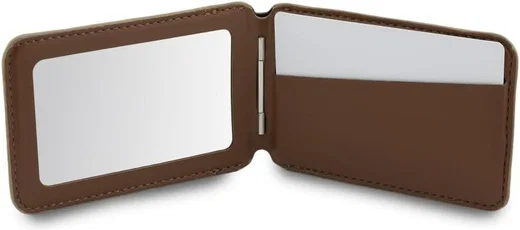 GUESS 4G MagSafe Wallet met Spiegel en Stand Bruin 1