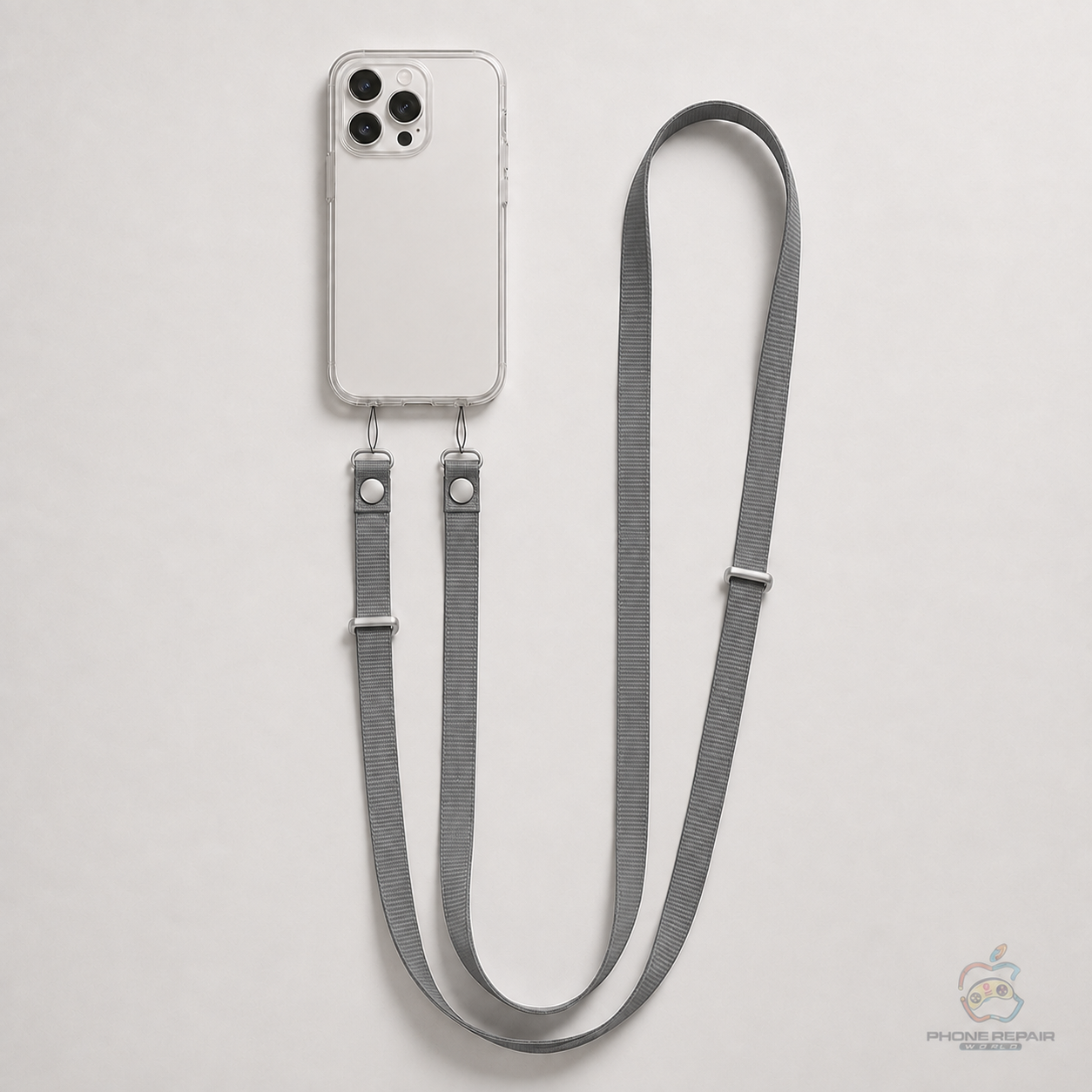 Grijze Telefoonkoord Crossbody Verstelbare Strap 1