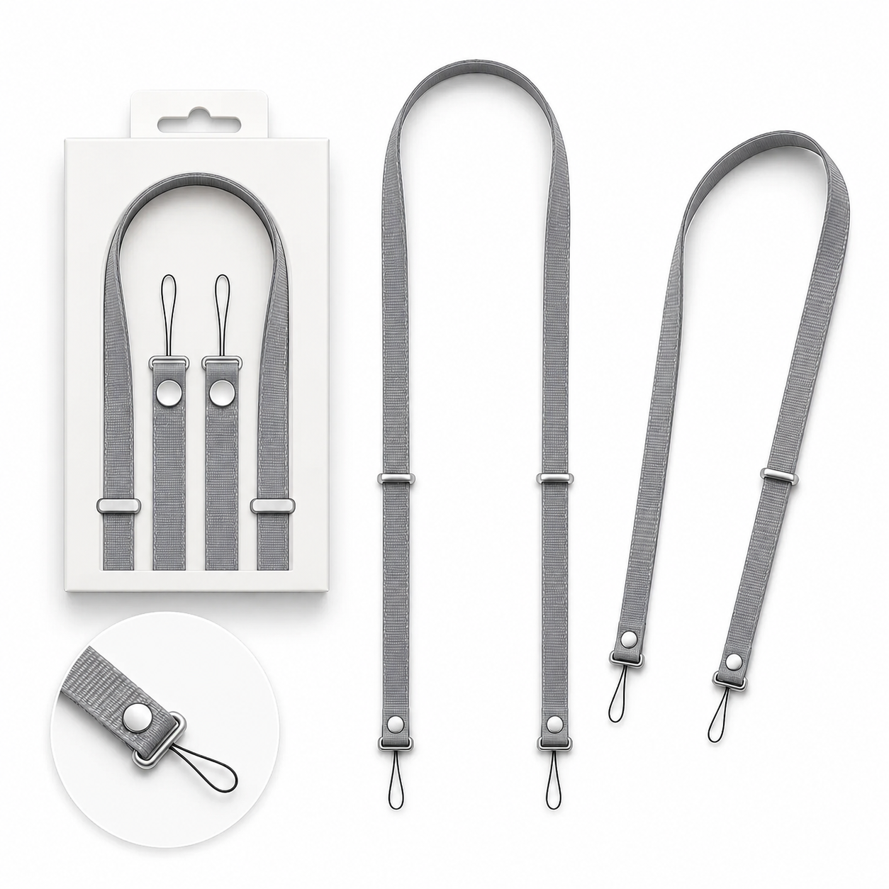 Grijze Telefoonkoord Crossbody Verstelbare Strap 1