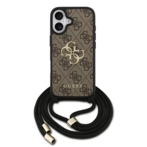 Guess 4G iPhone 17 Hoesje Crossbody met Koord – bruin 2