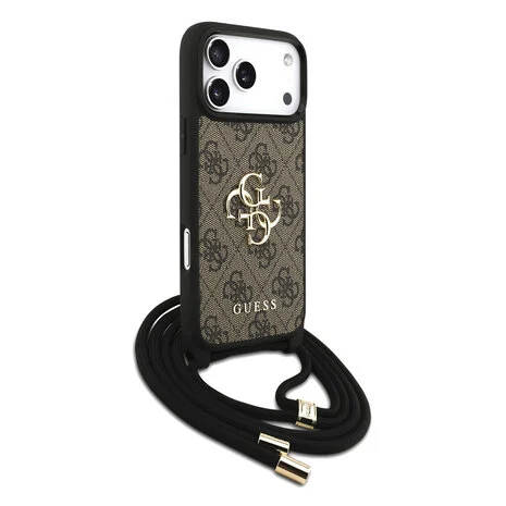 Guess 4G iPhone 17 Pro Max Hoesje Crossbody met Koord – Bruin - Afbeelding 7