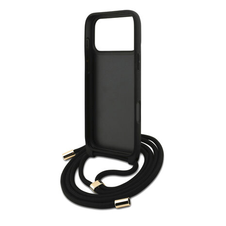 Guess 4G iPhone 17 Pro Max Hoesje Crossbody met Koord – Bruin 1