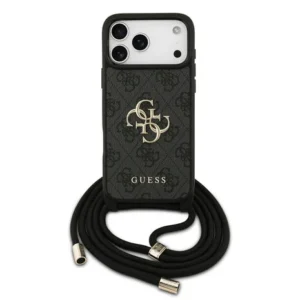 Guess 4G iPhone 17 Pro Max Hoesje Crossbody met Koord – zwart 1