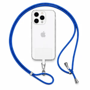 Universeel Crossbody Telefoonkoord met Bevestigingsplaat – Verstelbaar blauw