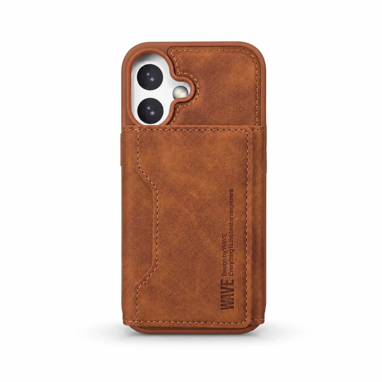WAVE iPhone 17 MagSafe Hoesje met Afneembare Wallet Case & Pasjeshouder Bruin 2
