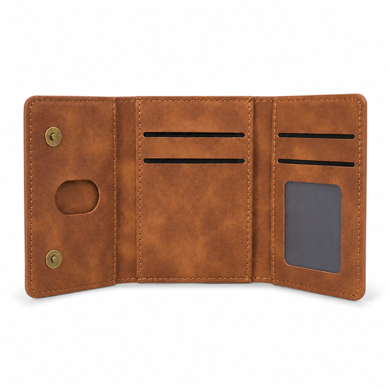 WAVE iPhone 17 MagSafe Hoesje met Afneembare Wallet Case & Pasjeshouder Bruin 2