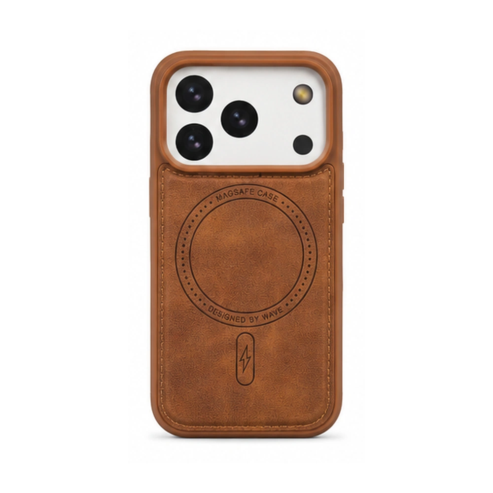 WAVE iPhone 17 Pro MagSafe Hoesje met Afneembare Wallet Case & Pasjeshouder Bruin 1