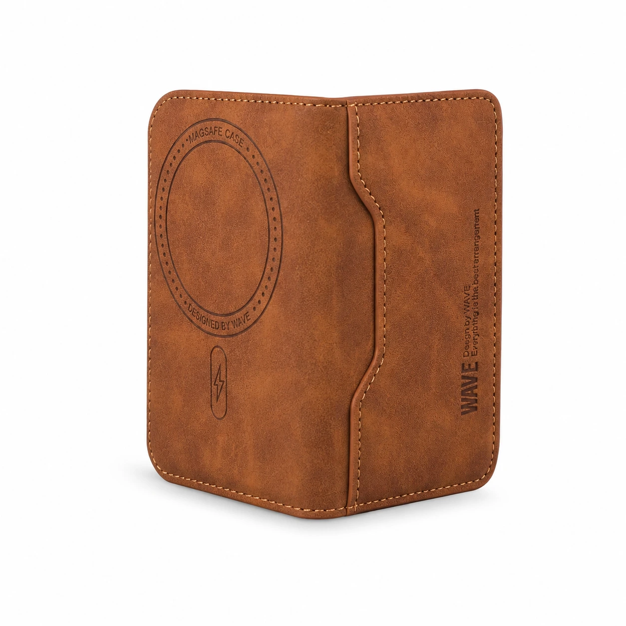 WAVE iPhone 17 Pro MagSafe Hoesje met Afneembare Wallet Case & Pasjeshouder Bruin - Afbeelding 3