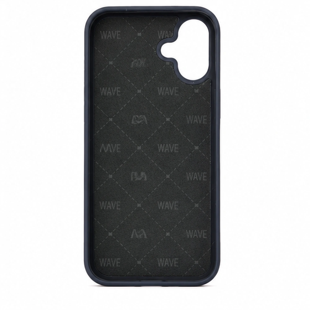 Wave Apple iPhone 17 Hoesje Premium Kunstleer MagSafe & Kickstand blauw 1