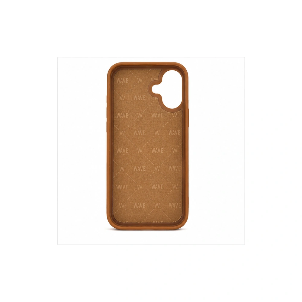 Wave Apple iPhone 17 Hoesje Premium Kunstleer MagSafe & Kickstand bruin 1