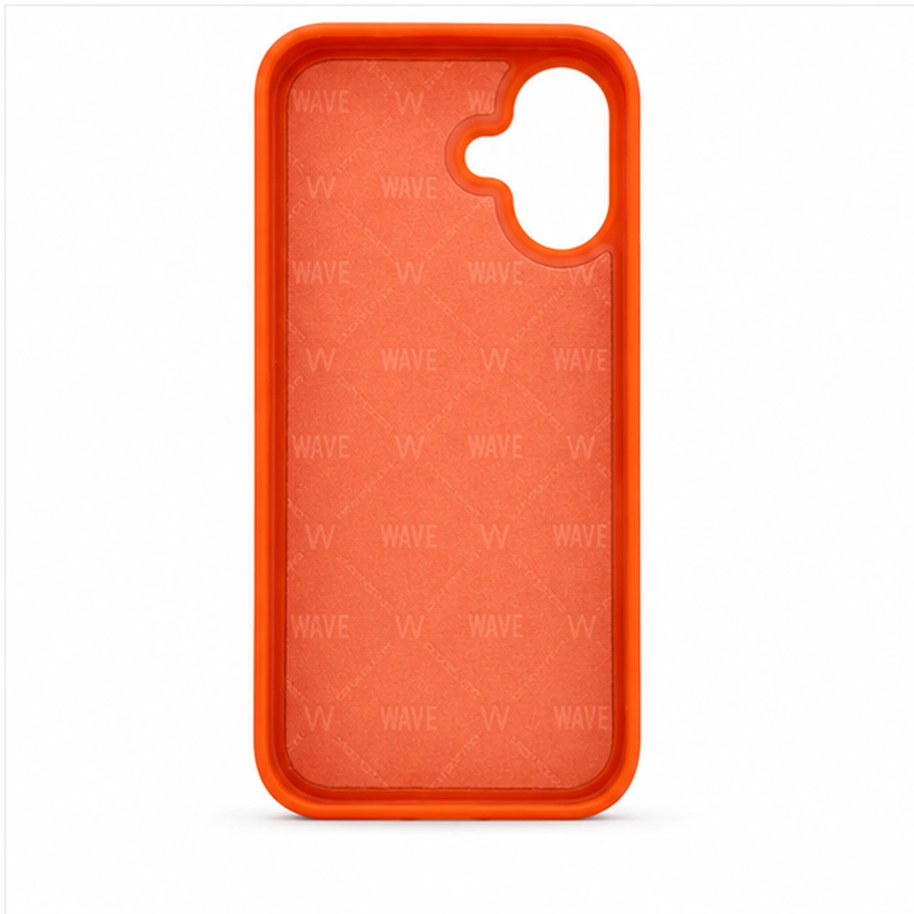 Wave Apple iPhone 17 Hoesje Premium Kunstleer MagSafe & Kickstand oranje 1