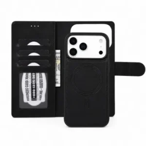 Wave iPhone 17 Pro max Hoesje 2-in-1 Wallet Book Case MagSafe zwart 1