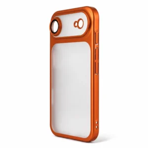 iPhone 17 Air Hoesje Transparant met Oranje Rand 4