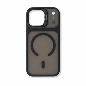 iPhone 17 Hoesje met Bracket Standaard en Camerabescherming ZWART