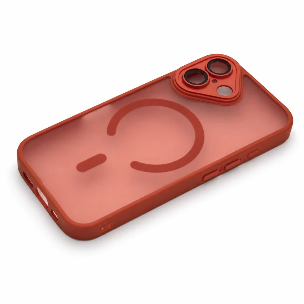 iPhone 17 MagSafe Hoesje met Camerabescherming – Semi-Transparant Terracotta