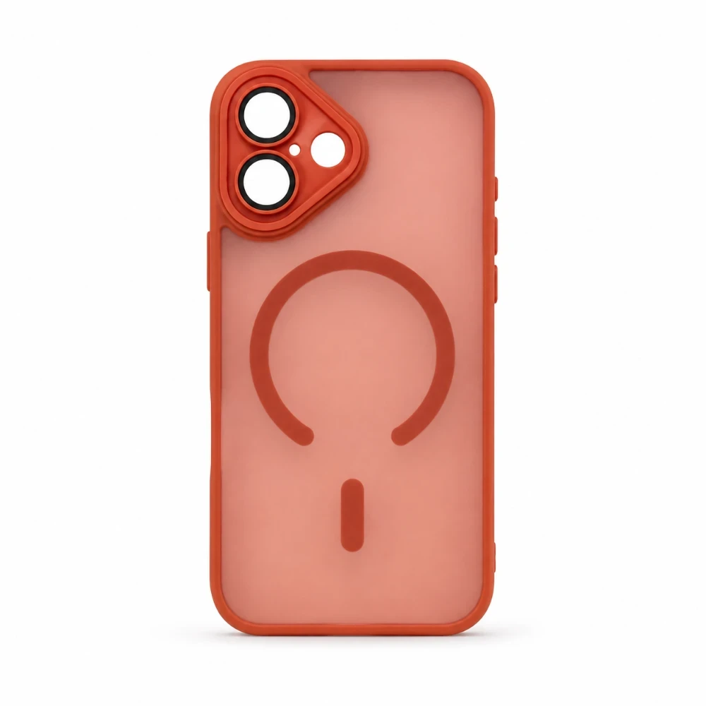 iPhone 17 MagSafe Hoesje met Camerabescherming – Semi-Transparant Terracotta