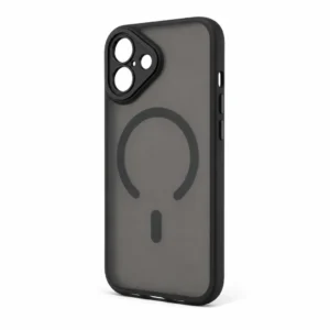 iPhone 17 MagSafe Hoesje met Camerabescherming – Semi-Transparant Zwart 1