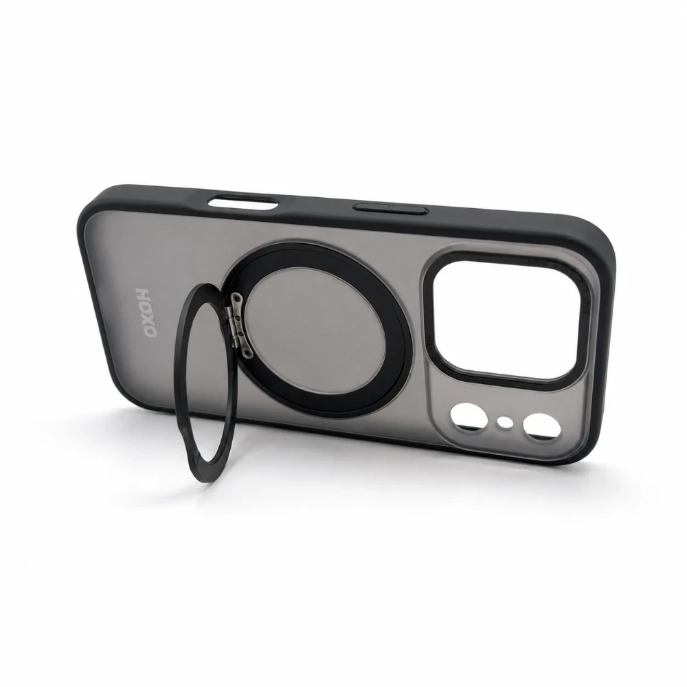 iPhone 17 Pro MagSafe Hoesje met Ringstandaard - Zwart 2
