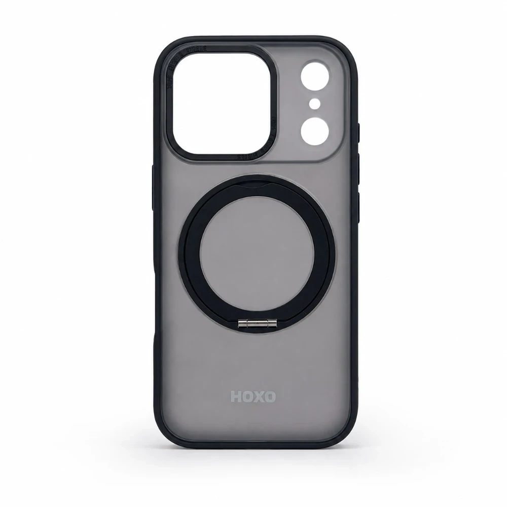 iPhone 17 Pro MagSafe Hoesje met Ringstandaard - Zwart 2