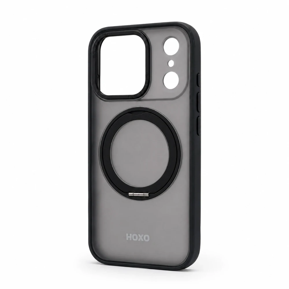 iPhone 17 Pro MagSafe Hoesje met Ringstandaard - Zwart 2