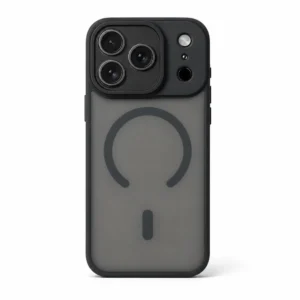 iPhone 17 Pro Max MagSafe Hoesje met Camerabescherming – Semi-Transparant Zwart 2