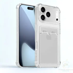 iphone 17 Pro Max transparant anti shock hoesje met kaarthouder 1