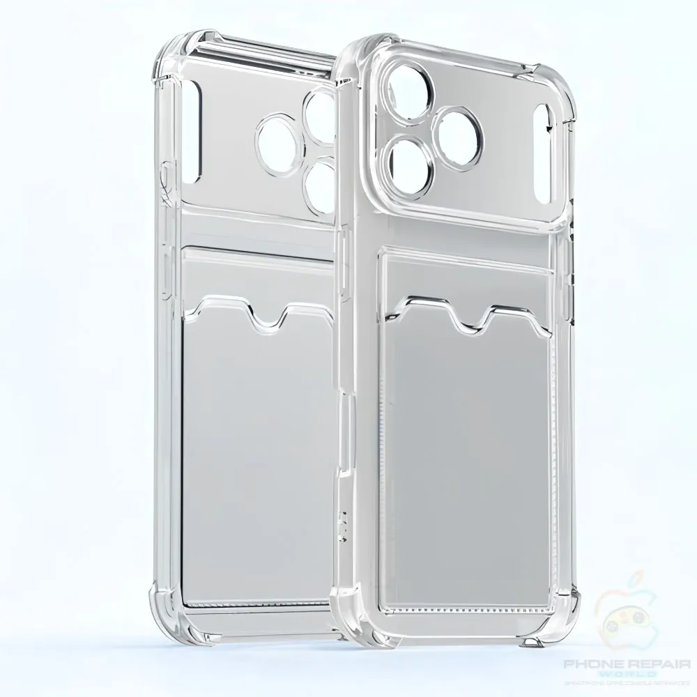 iphone 17 Pro transparant anti shock hoesje met kaarthouder 1