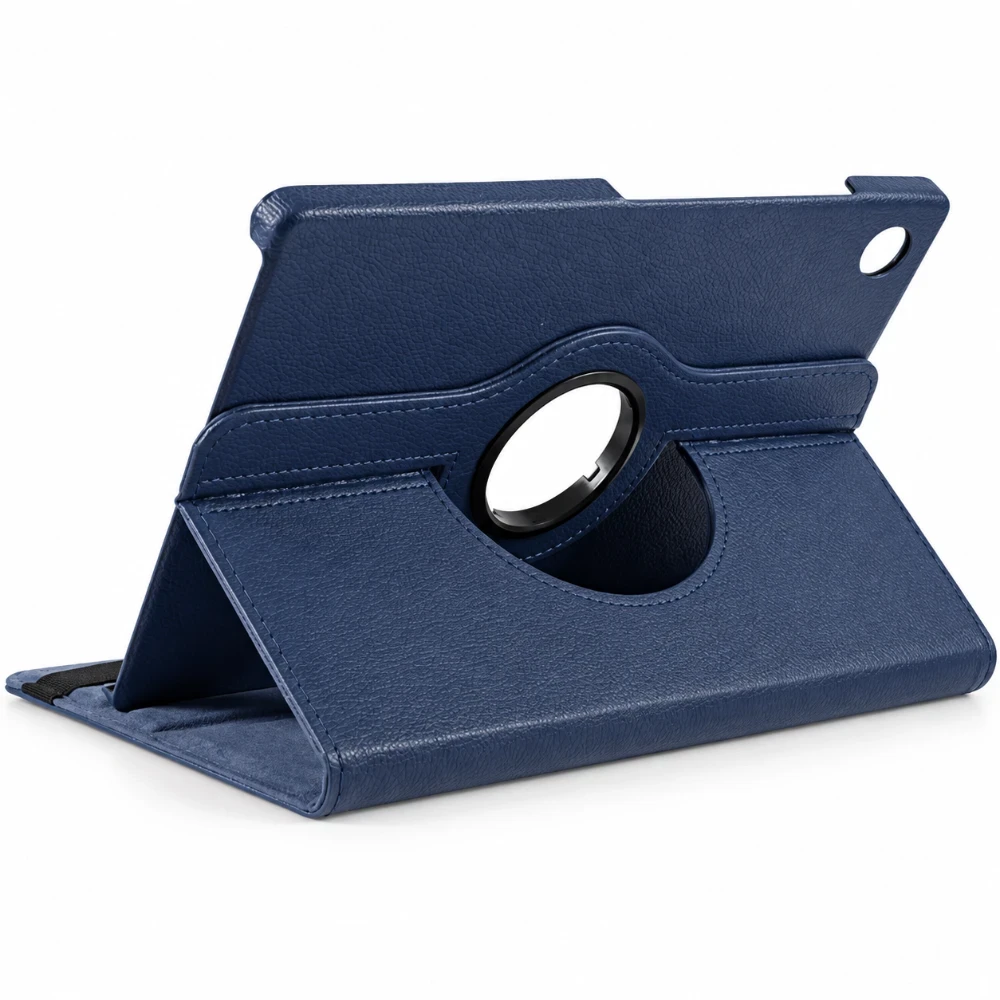 Samsung Galaxy Tab A11+ Hoes 360° Draaibare Book Case - Donkerblauw