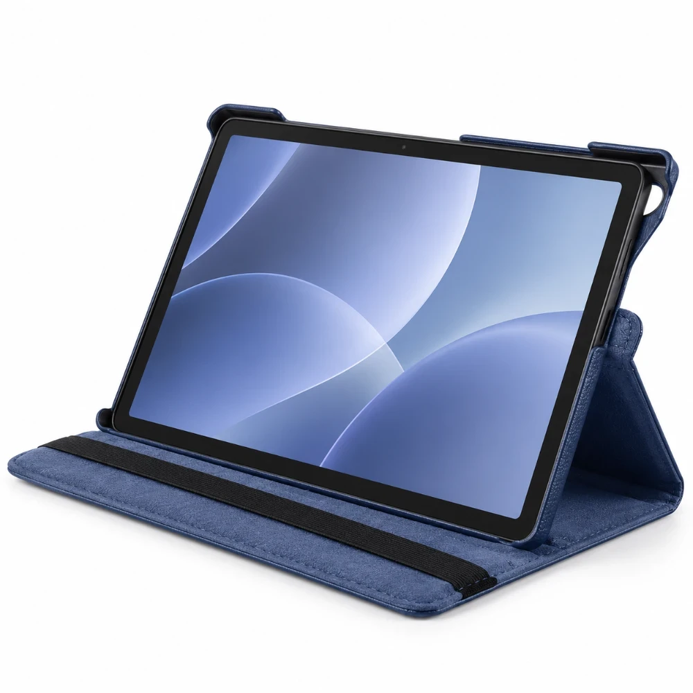 Samsung Galaxy Tab A11+ Hoes 360° Draaibare Book Case - Donkerblauw 3