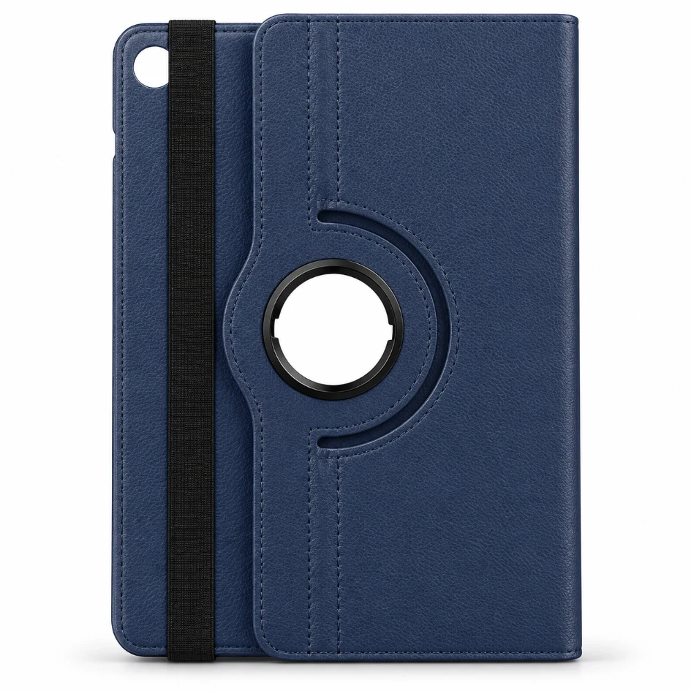 Samsung Galaxy Tab A9+ Hoes 360° Draaibare Book Case - Donkerblauw 3