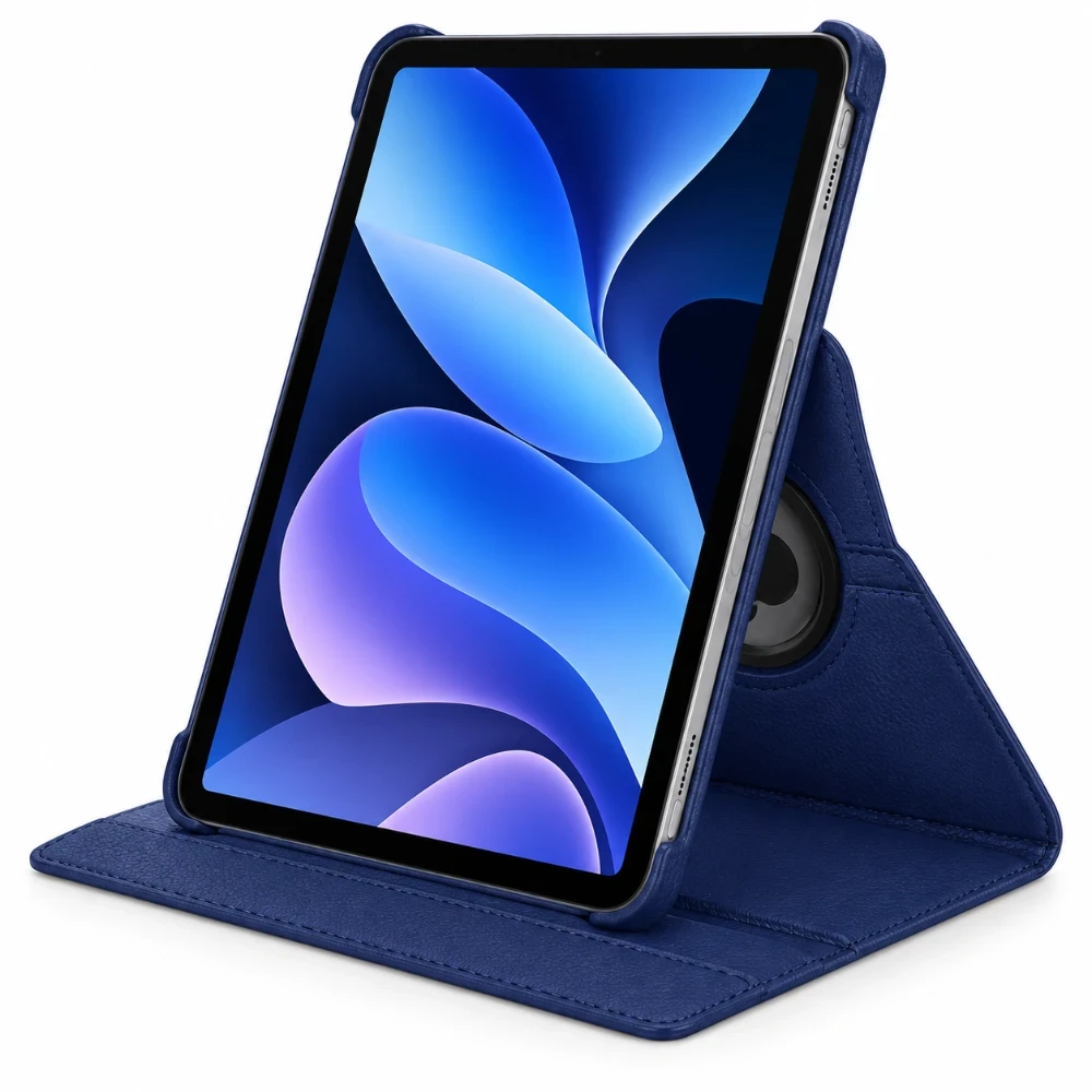 iPad Pro 13 inch 2024 Hoes 360° Draaibaar - Donkerblauw 3