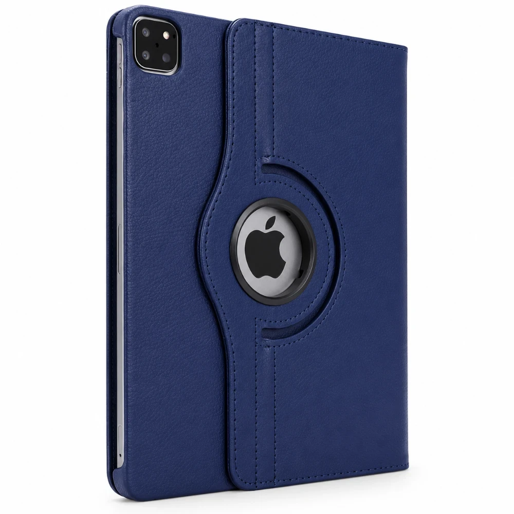 iPad Pro 13 inch 2024 Hoes 360° Draaibaar - Donkerblauw 3