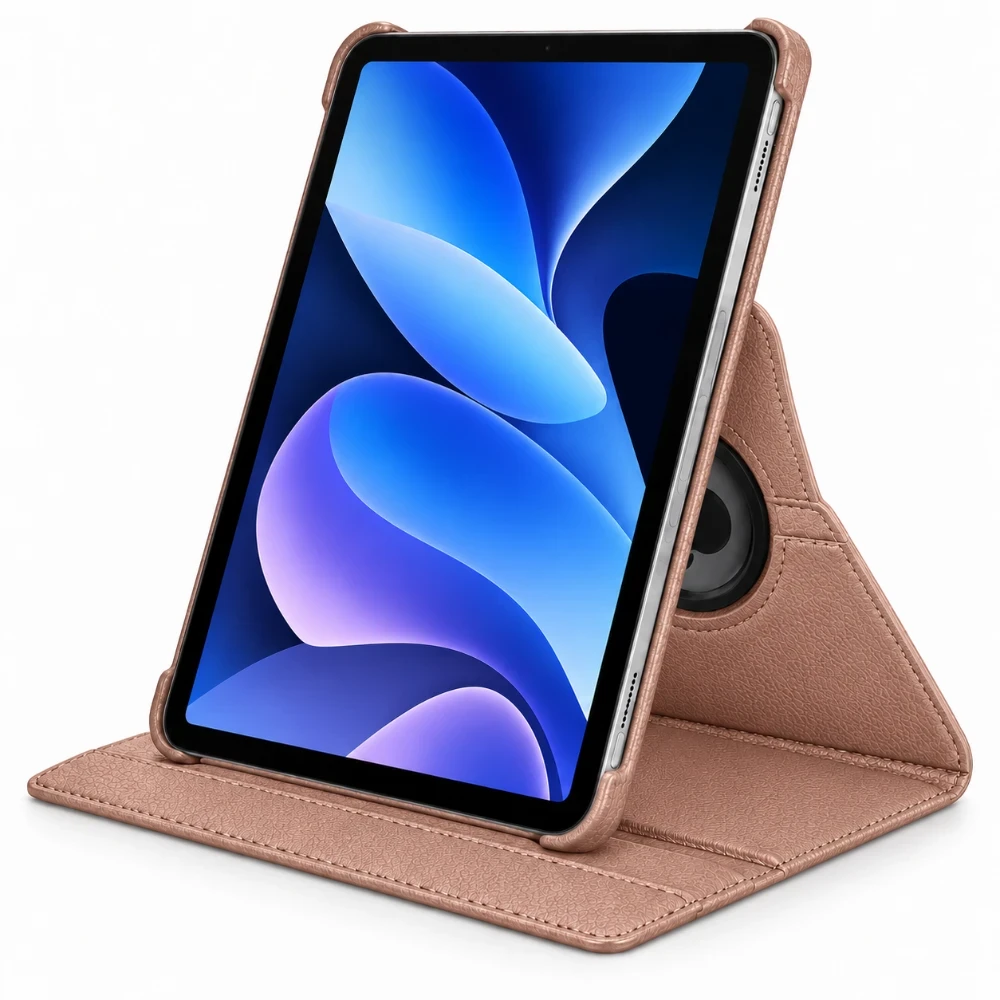 iPad Pro 13 inch 2024 Hoes 360° Draaibaar - Rosegoud 4