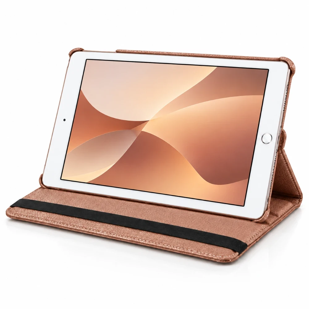 iPad mini 5 Hoes 360° Draaibare Book Case - Rosegoud 1