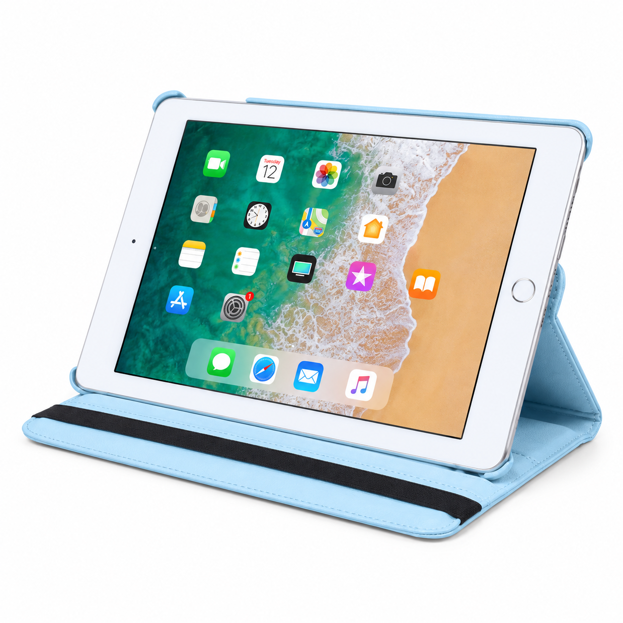 iPad mini 6 Hoes 360° Draaibare Book Case - Lichtblauw 3