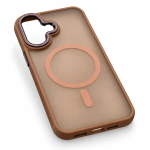 iPhone 17 MagSafe Hoesje – Semi Transparant met Camera Bescherming - Bruin 1