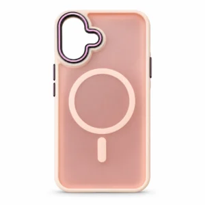 iPhone 17 MagSafe Hoesje – Semi Transparant met Camera Bescherming - Roze