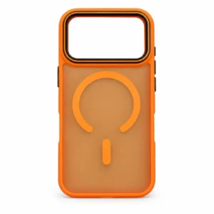 iPhone 17 Pro MagSafe Hoesje – Semi Transparant met Camera Bescherming - Oranje