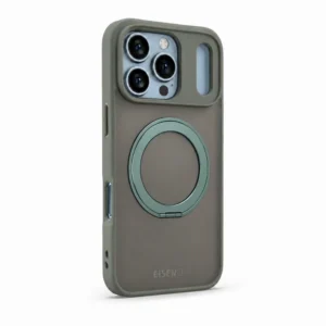 iPhone 17 Pro MagSafe hoesje met 360° draaibare-ring standaard - Grijs