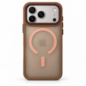 iPhone 17 Pro Max MagSafe Hoesje – Semi Transparant met Camera Bescherming - Bruin 2