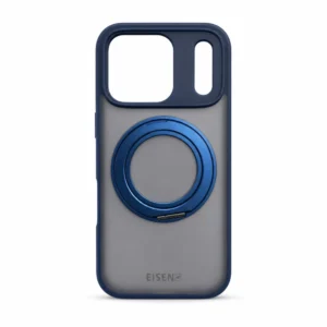 iPhone17 Pro MagSafe hoesje met 360° draaibare-ring standaard - Blauw